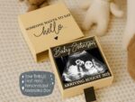 Baby Reveal Box For Husband Gift, Custom Pregnancy Announcement Gift For Grandparent Reveal Keepsake Gift, Photo Ultrasound Frame Reveal Box - Image 2