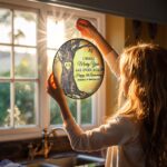 Custom Anniversary Wedding Suncatcher, 5th Anniversary Christmas Suncatcher, 5th Year Anniversary Gifts, 5th Year Wood Anniversary Ornament - Image 4