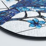 Eastern Bluebird Acrylic Window Hanging, Hummingbird with Flowers Suncatcher, Bird and Floral Window Decor, Housewarming Gift for Her - Image 5