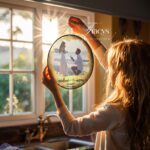 Personalized Couple Proposal Portrait Suncatcher, Custom Watercolor Photo Suncatcher Gift For Couples, Anniversary Couples Gift - Image 4