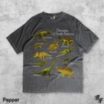 Dinosaurs of North America T-Shirt, Vintage 90s Dinosaur Species Graphic Tee, Prehistoric Retro Shirt, Jurassic Fossil Lover Gift Unisex - Image 2