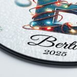 Personalized Letter Name Suncatcher, Personalized Christmas Window Hanging Ornament, Initial Letter with Santa Hat & Lights,Custom Name 2025 - Image 4