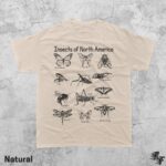 Insects of North America Vintage T-Shirt, 90s Retro Bug Graphic Tee, Butterfly Moth Beetle Wasp Cicada Dragonfly Shirt, Nature Lover Gift - Image 4