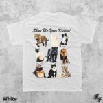 Show Me Your Kitties T-Shirt, Retro 90s Y2K Style, Vintage Humor Shirt, Funny Meme Tee, Big Cat Graphic Lion Tiger Panther Leopard Top - Image 3
