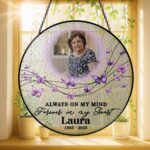 Personalized Glass Suncatcher, Butterfly Custom Glass Suncatcher for Loss, Crystal Ornaments Memorial Gifts for Condolences, Hanging Gift - Image 3