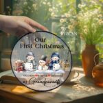 Personalized New Grandparents Suncatcher, First Christmas As Grandparents Suncatcher From Grandchild,Gift For Grandparents,New Baby Ornament - Image 2