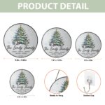 Christmas Tree and Snowman Stained Glass Suncatcher, Festive Winter Cabin Scene Holiday Window Hanging Decoration for Xmas Home Decor - Image 6