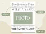 Custom Family Christmas Photo Ornament for Family Keepsake Gift, The Christmas Times What A Year Newspaper Ornament; Clear Acrylic 3"x4" - Image 3