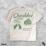 Quokka Vintage 90s Graphic T-Shirt, Retro Animal Lover Infographic Facts Tee, Funny Biology Shirt, Marsupial Gift, Nature Science Unisex Top