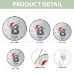 Personalized Letter Name Suncatcher, Personalized Christmas Window Hanging Ornament, Initial Letter with Santa Hat & Lights,Custom Name 2025 - Image 6