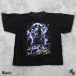 Howling Wolves Moon Lightning T-Shirt, Vintage Wolf Pack Tee, Retro Graphic Nature Shirt, Wild Animal Lover Gift, Y2K Grunge Streetwear Top - Image 2