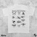 Insects of North America Vintage T-Shirt, 90s Retro Bug Graphic Tee, Butterfly Moth Beetle Wasp Cicada Dragonfly Shirt, Nature Lover Gift - Image 3