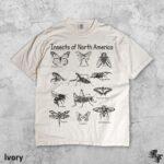 Insects of North America Vintage T-Shirt, 90s Retro Bug Graphic Tee, Butterfly Moth Beetle Wasp Cicada Dragonfly Shirt, Nature Lover Gift
