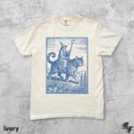 Wizard Cat Rider Vintage T-Shirt, Retro Fantasy Graphic Tee, Medieval Sorcerer Shirt, Funny Cat Meme Top, Dark Art Fairycore Gift - Image 2