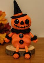 Amigurumi Pumpkin Witch Buddy Pattern, Crochet Tutorials PDF File for Beginner, Crochet Plush Toy For Fall Cozy Home
