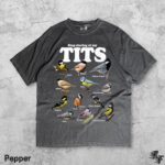 Tit Birds Vintage 90s T-Shirt, Funny Retro Y2K Birdwatching Graphic Tee, Animal Lover Nature Humor Shirt, Wildlife Meme Gift Unisex Top - Image 2