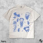 Vintage Jellyfish Tattoo Style T-Shirt, Retro Ocean Tee, Marine Life Shirt, Sea Creature Top, Aquatic Graphic Apparel, Beach Lover Gift