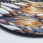 Memorial Christmas Suncatcher, Winter Stained Glass SunCatcher, Winter Season Light Catcher, Window Hanging Snow, Home Decoration Gift - Image 5