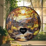 Memorial Suncatcher, Sympathy Gift, Loss Of Dad, Sympathy Gift, Memorial Suncatcher, Father in Heaven, Memorial Gift Personalized
