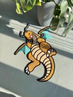 Handmade Tufted Dragon Rug: Cartoon Character Mat