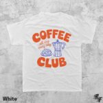 Coffee Club Vintage Graphic T-Shirt, Retro Coffee Lover Tee, Cafe Aesthetic Shirt, Y2K Espresso Graphic Top, Trendy Foodie Gift Idea - Image 3