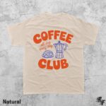 Coffee Club Vintage Graphic T-Shirt, Retro Coffee Lover Tee, Cafe Aesthetic Shirt, Y2K Espresso Graphic Top, Trendy Foodie Gift Idea - Image 4