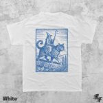 Wizard Cat Rider Vintage T-Shirt, Retro Fantasy Graphic Tee, Medieval Sorcerer Shirt, Funny Cat Meme Top, Dark Art Fairycore Gift - Image 3