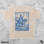 Wizard Cat Rider Vintage T-Shirt, Retro Fantasy Graphic Tee, Medieval Sorcerer Shirt, Funny Cat Meme Top, Dark Art Fairycore Gift - Image 4