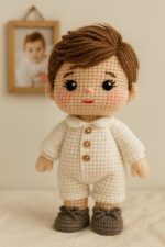 Custom Family Portraits Doll Christmas Gift Personalized Crochet Doll Handmade Custom Doll Look Alike Doll Gift For Wife Gift For Kids - Image 3