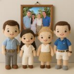 Custom Family Portraits Doll Christmas Gift Personalized Crochet Doll Handmade Custom Doll Look Alike Doll Gift For Wife Gift For Kids - Image 9
