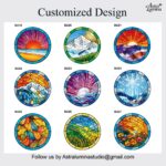 Pet Suncatcher Custom Birth flower suncatcher Portrait from photo Pet memorial gift keepsake gift Custom Stained glass Christmas Ornament - Image 14