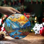 Glacier National Park Glass Suncatcher, Montana National Park Glass Art, Blue Ridge Mountains Window Hangings, Traveler Gifts - Image 3