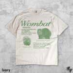 Wombat Vintage 90s Graphic T-Shirt, Retro Animal Facts Tee, Funny Wildlife Biology Shirt, Naturecore Mammal Top, Y2K Forest Creature Gift