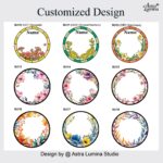 Pet Suncatcher Custom Birth flower suncatcher Portrait from photo Pet memorial gift keepsake gift Custom Stained glass Christmas Ornament - Image 13