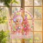 Baby’s First Christmas Ornament, Moon Acrylic Keepsake, Personalized Newborn Gift, Baby Shower Gift, Baby First Christmas Keepsake - Image 4