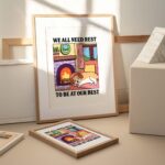 Cosy Dog Wall Print, Cute Bedroom Living Room Poster, Retro Dogs Illustration, Positive Quote Poster Prints, Love quotes UNFRAMED - Image 2