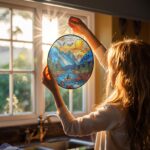 Glacier National Park Glass Suncatcher, Montana National Park Glass Art, Blue Ridge Mountains Window Hangings, Traveler Gifts - Image 5