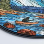 Glacier National Park Glass Suncatcher, Montana National Park Glass Art, Blue Ridge Mountains Window Hangings, Traveler Gifts - Image 4