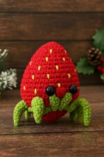 Crochet Strawberry Crab Pattern, Easy Beginner Amigurumi Friendly Fall Decor Plush DIY Tutorial, Thanksgiving Decor Gift - Image 2