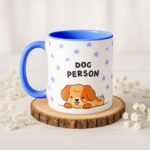 Dog Person Cute Dog Accent Mug, Gingham Pattern Coffee Cup Gift, Gifts under 20, Christmas, Birthday, Stocking Stuffer, Dog Pet Gift - Image 2