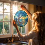 Anniversary Willow Stained Glass Suncatcher, Willow Tree 9 Year Anniversary Gift, Wedding Anniversary Gift For Her, Unique Gift for Couples - Image 5