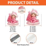 Baby’s First Christmas Ornament, Moon Acrylic Keepsake, Personalized Newborn Gift, Baby Shower Gift, Baby First Christmas Keepsake - Image 7