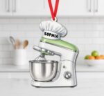 Personalized Baking Mixer Christmas Ornament | Custom Name | Kitchen Mixer | Baking Lover Gift | Flat 2D Tree Decor