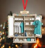Personalized Nurse Locker Christmas Ornament | Custom Name | Flat 2D Tree Decor | Nurse Graduation Gift | Gift for Nurses