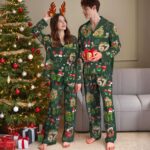67 Christmas Pajama Outfit, Six Seven Meme Sleep Pants, Funny Holiday Loungewear, Family Festive Nightwear Set - Image 5