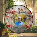 Custom Photo Memorial Ornament Png, Dad Remembrance Christmas Ornament Png, Memorial Day, Mom Loss Ornament - Image 2