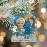 Personalized Baby’s First Christmas Ornament – Custom Acrylic Keepsake, Newborn Christmas Gift for Boys & Girls - Image 2
