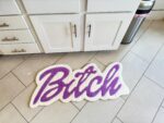Custom Swear Word Rug, Funny Personalized Rug With Sassy Phrase, Vulgar Dorm Room Decor, Bold Gag Gift For Her, Custom Name Floor Mat - Image 5