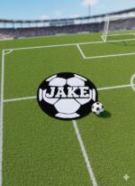 Personalized Soccer Rug,Custom Initial Rug  with name,Football Lover Player Fans Gift,2026 World Cup Gift for Soccer Players - Image 5