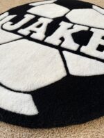 Personalized Soccer Rug,Custom Initial Rug  with name,Football Lover Player Fans Gift,2026 World Cup Gift for Soccer Players - Image 3